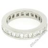 Image 5 : Platinum 1.45 ctw Channel Set Princess and Baguette Diamond Eternity Band Ring