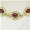 Image 5 : 18kt Yellow Gold 14.49 ctw Ruby and Diamond Collar Statement Necklace