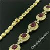 Image 7 : 18kt Yellow Gold 14.49 ctw Ruby and Diamond Collar Statement Necklace