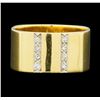 Image 2 : 0.10 ctw Diamond Square Band - 14KT Yellow Gold