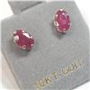 Image 2 : 10K Yellow Gold Ruby(1.2ct) Earrings, Made in Canada, Suggested Retail Value $300