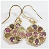 Image 1 : Silver Tourmaline Silver Gold Plated Earrings (~weight 2.49g), Suggested Retail Value $160