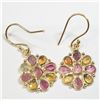 Image 3 : Silver Tourmaline Silver Gold Plated Earrings (~weight 2.49g), Suggested Retail Value $160