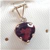 Image 4 : 10K Yellow Gold Garnet 1Ct And White Topaz Pendant, Suggested Retail Value $100