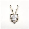Image 2 : 14K Yellow Gold Cubic Zirconia Pendant, Suggested Retail Value $60