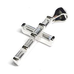 Silver Cubic Zirconia Pendant, Suggested Retail Value $60