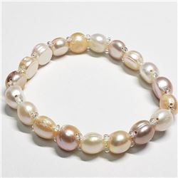 Fresh Water Pearl Flexible 7 Inches Bracelet (~weight 18.6g), Suggested Retail Value $40