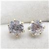 Image 1 : 10K Yellow Gold Cz (6 Claw Setting) Earrings (~weight 1.2g), Suggested Retail Value $240