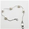 Image 1 : Silver Fresh Water Pearl 8 Inches 8 Inches Bracelet (~weight 3.96g), Suggested Retail Value $40