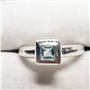 Image 1 : Silver Bule Topaz Ring (~Size 7) (~weight 5.22g), Suggested Retail Value $100