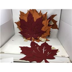Lot of Reversible Felt Leaf Placemats