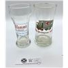 Image 1 : Two beer glasses canadian freightways and hamms beer