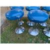 Image 2 : Six vintage blue bar/café stools