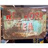 Image 1 : 1950's Red Rose tea sign 27 x 19
