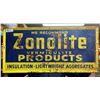 Image 1 : 1950's isulation tin sign 36 x 17.5 Zonolite