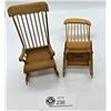 Image 2 : Two vintage dollhouse rocking chairs
