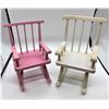 Image 1 : Two vintage dollhouse rocking chairs