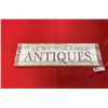 Image 1 : A vintage we buy antiques sign 23" wide
