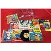 Image 1 : Nine vintage kids 45 records in original sleeves