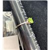 Image 2 : size 9 Marked .925 silver ring with green stone