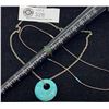 Image 1 : Nice silver Necklaces and ring turqoise stones ring size 8