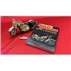 Image 1 : Nice Harley Davidson hardcover book and vintage battery operated toy 12" x 6"