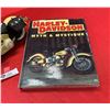 Image 3 : Nice Harley Davidson hardcover book and vintage battery operated toy 12" x 6"