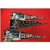 Image 1 : Three vintage pennants New Zealand, Seattle etc