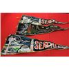 Image 2 : Three vintage pennants New Zealand, Seattle etc