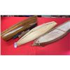 Image 1 : lot of three wooden boatmodels great for crafter 30" long