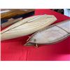 Image 2 : lot of three wooden boatmodels great for crafter 30" long