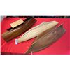 Image 3 : lot of three wooden boatmodels great for crafter 30" long