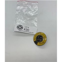 Vintage Nazi hat badge yellow enamel repoduction