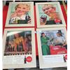 Image 1 : Lot of four 13 1/2" x 16 1/2" reprint advertisements in frames