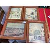 Image 1 : Four vintage nicely framed prints 14" x 17"