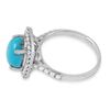 Image 2 : 2.59ct Turquoise 14 K White  Gold Ring