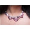 Image 1 : GIA 52.2CT BURMA RUBY 18K WHITE GOLD NECKLACE