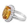 Image 2 : 11.41ct Yellow Topaz 14 K White  Gold Ring