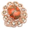 Image 1 : 4.96ct Copper Turquoise 14 K Rose Gold Ring