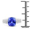Image 3 : 5.34ct Tanzanite 14K White Gold Ring
