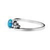 Image 2 : 0.46ct Turquoise 14 K White  Gold Ring