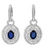 Image 1 : 1.89ct Blue Sapphire 14 K White Gold Earrings