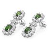 Image 2 : 2.41ct Chrome diopside 14 K White  Gold Earrings