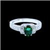 Image 1 : 0.74ct Emerald 14K White Gold Ring