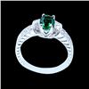 Image 2 : 0.74ct Emerald 14K White Gold Ring