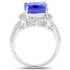 Image 2 : 5.8ct Tanzanite 14K White Gold Ring