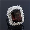 Image 1 : 19.83ct Bi-color Tourmaline 14k White Gold Ring