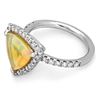 Image 2 : 1.84ct Opal 14 K White  Gold Ring