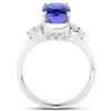 Image 2 : 4.28ct Tanzanite 14K White Gold Ring