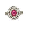Image 1 : GIA 1.19ct Ruby 18K White Gold Ring